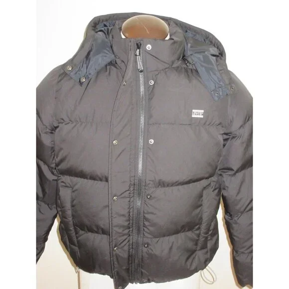 Levi's Women's  Performance Down Filled Insulated Puffer Jacket Black NWT - Picture 3 of 8